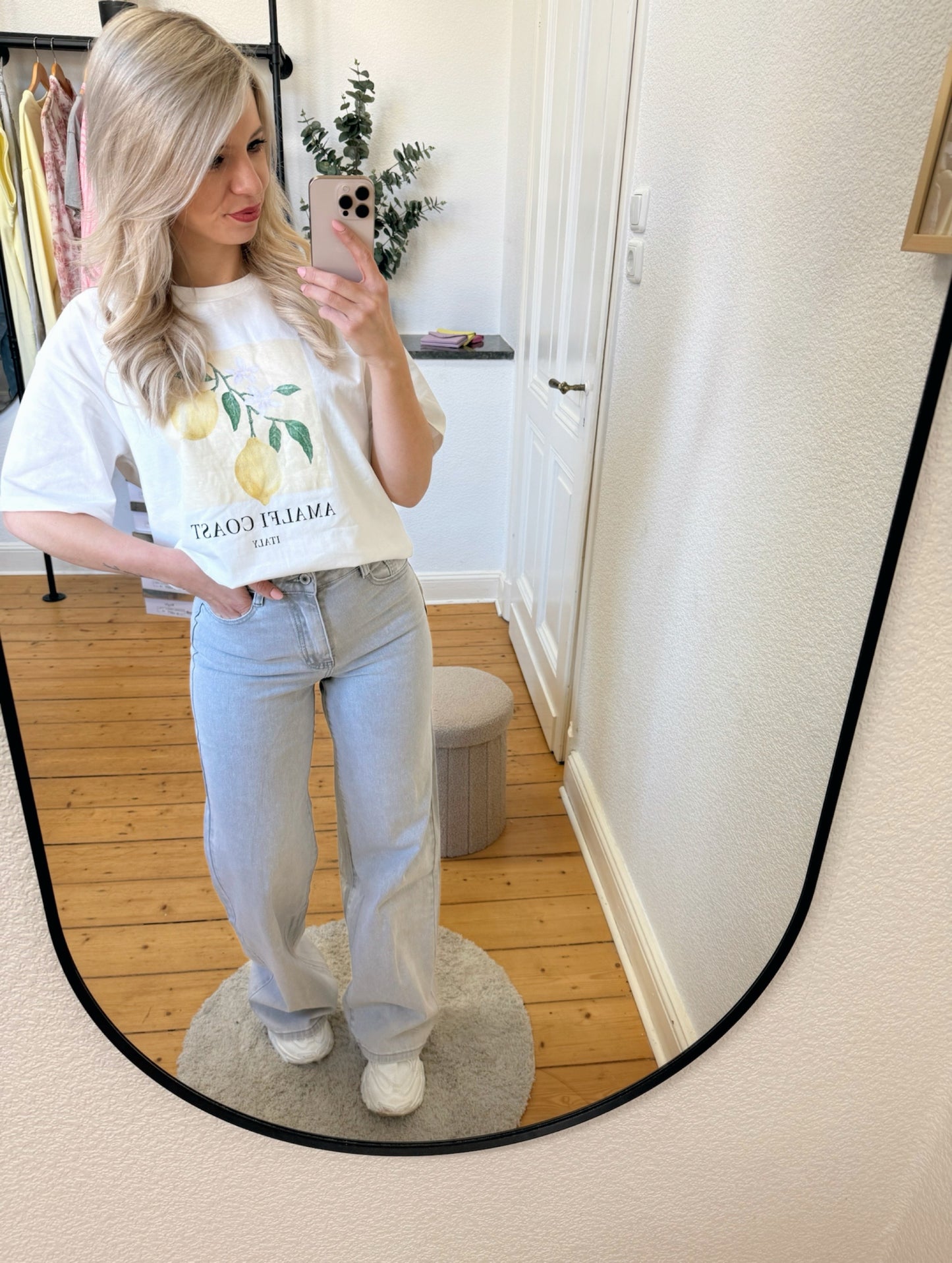 Wide leg Jeans in grau