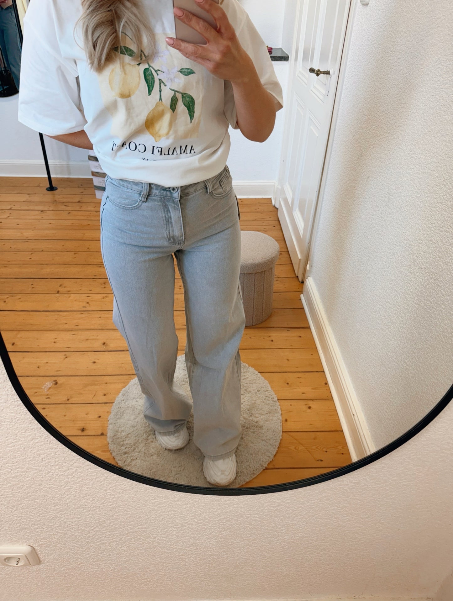 Wide leg Jeans in grau