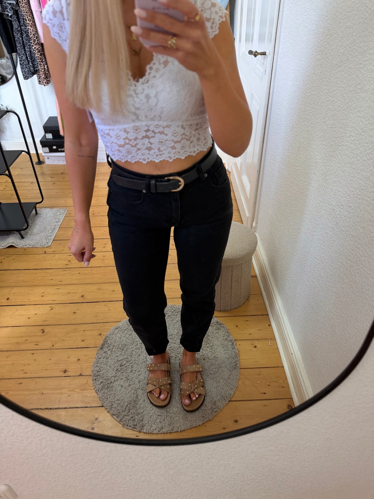 Mom jeans in schwarz
