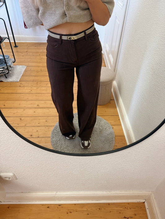 Wide leg Jeans in braun