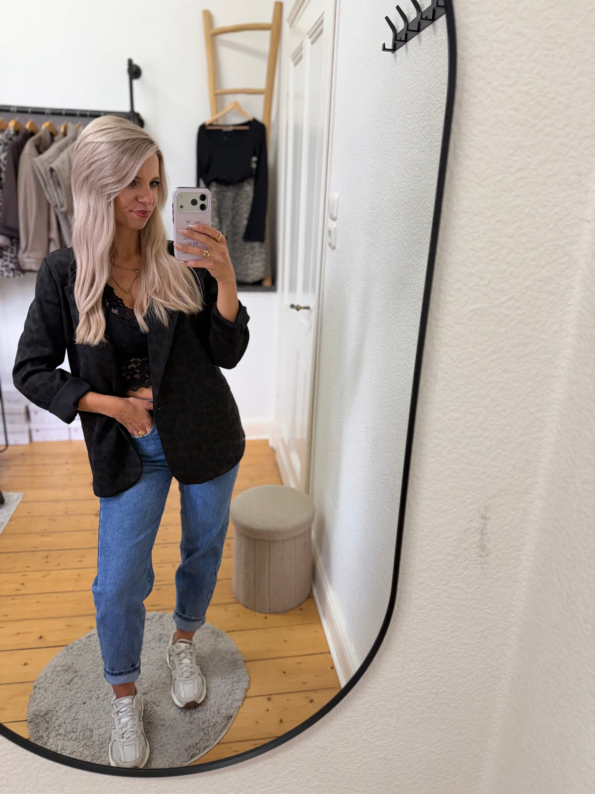 Leoprint Jersey Blazer