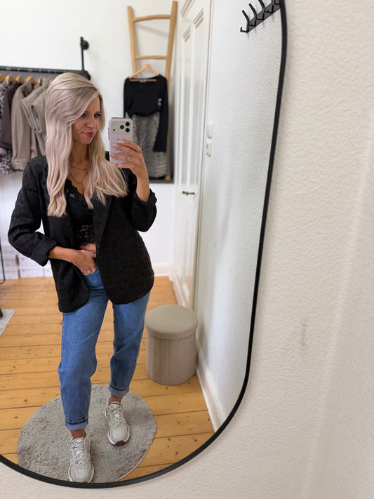 Leoprint Jersey Blazer