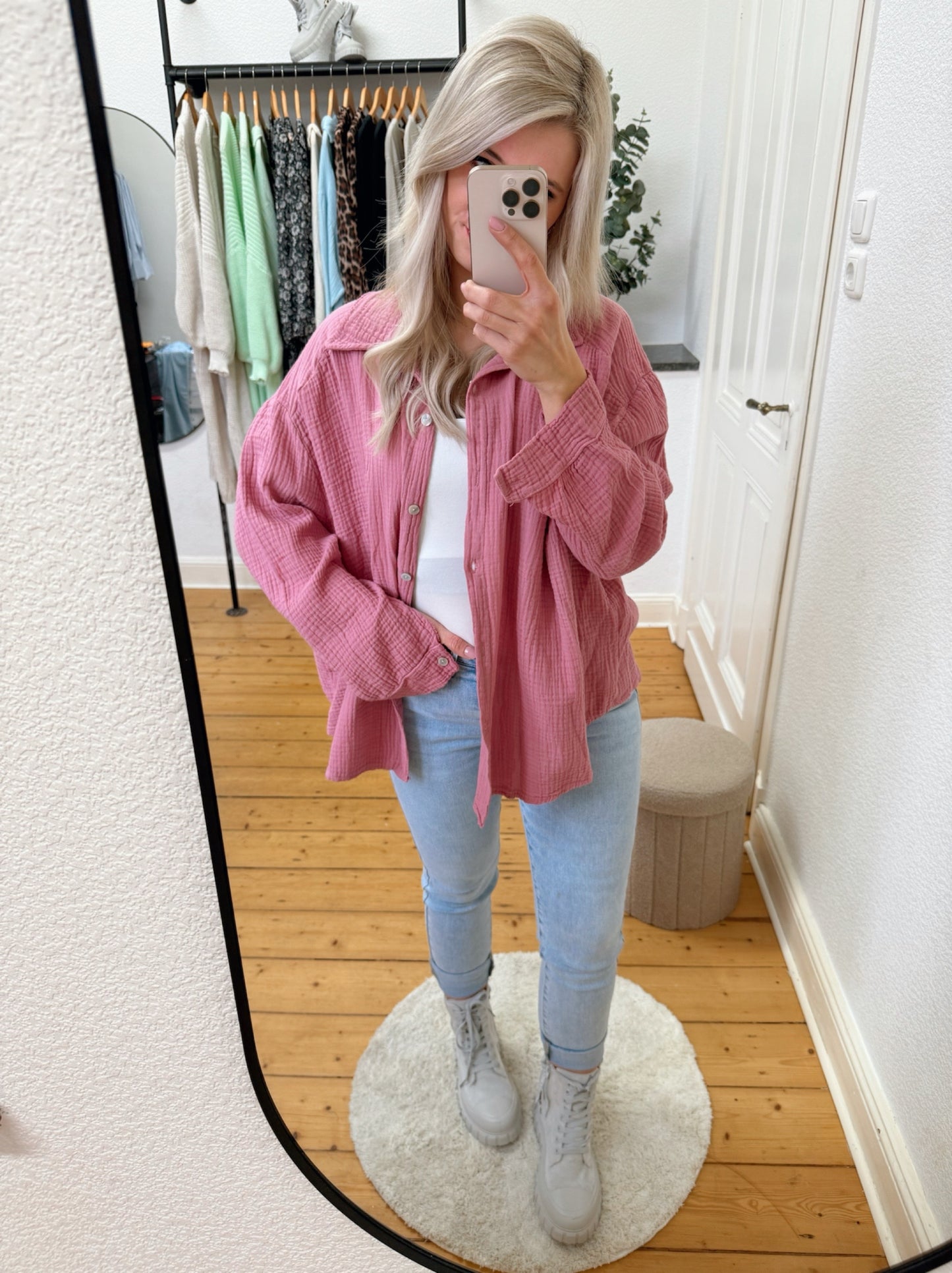 Musselinbluse kurze Variante