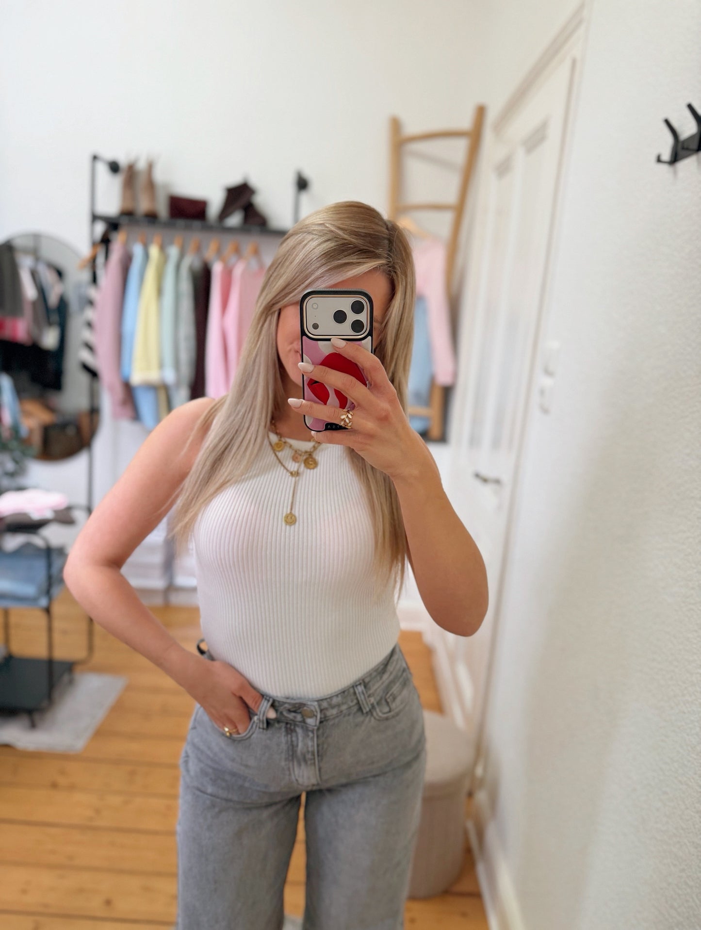 Top „Amy“ uni Farben