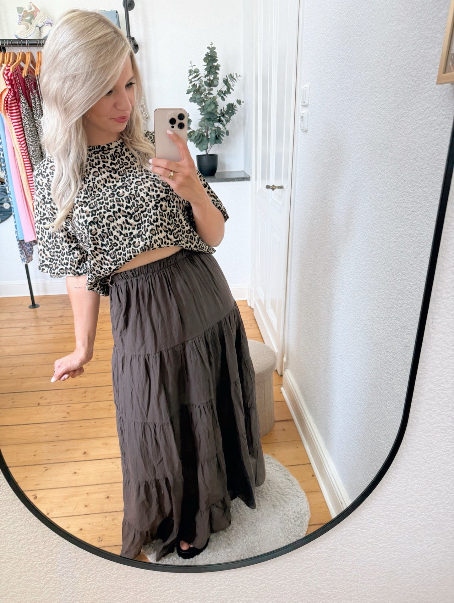 Krepp leoprint Shirt