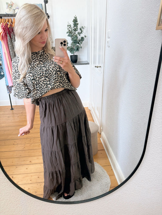 Krepp leoprint Shirt