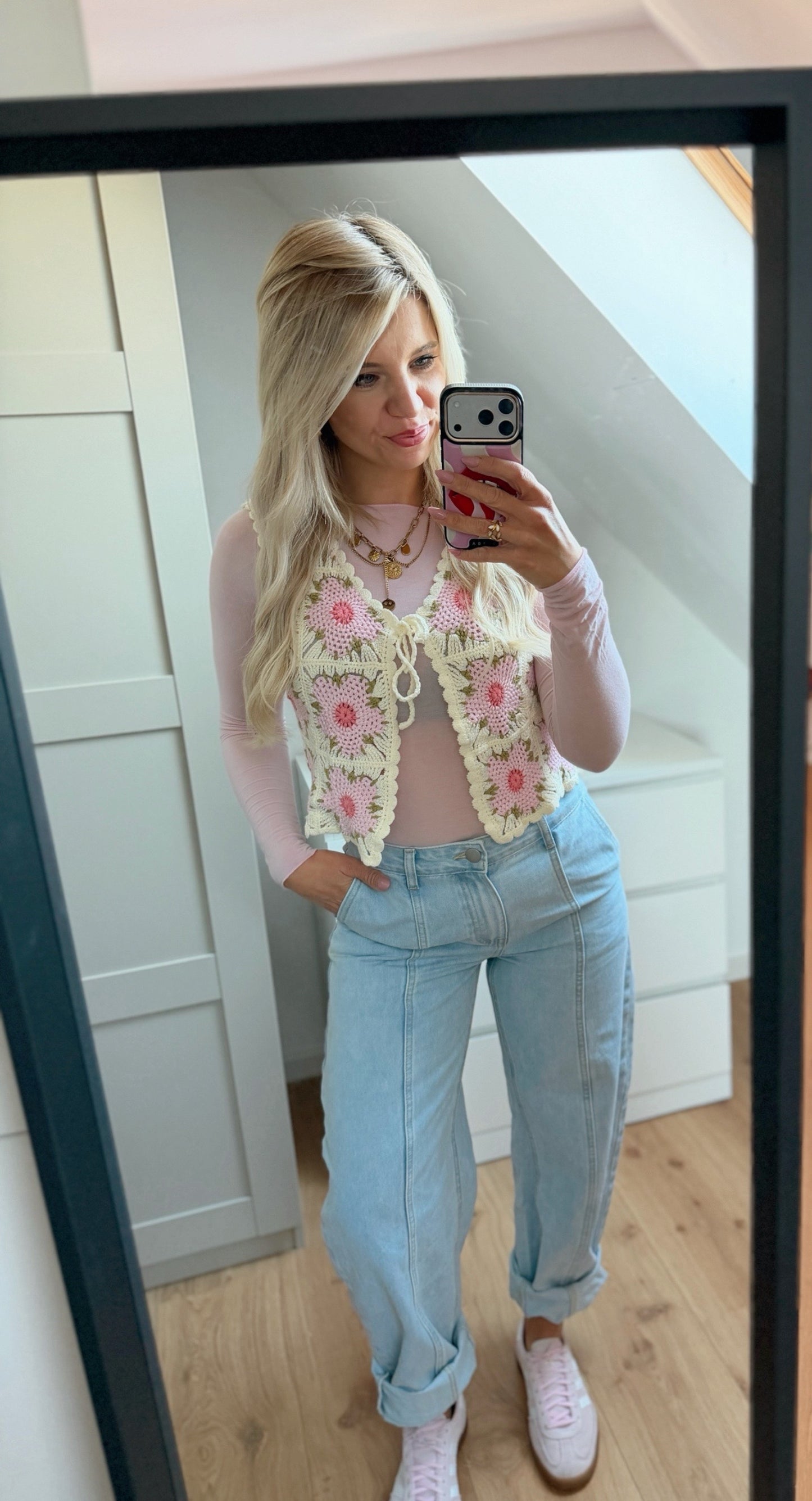 Häkel Weste „flowers“