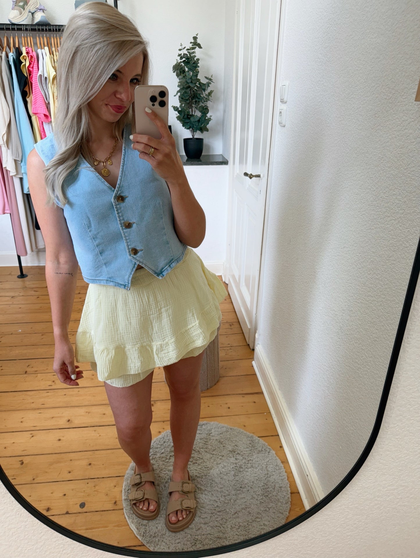 Musselin skort