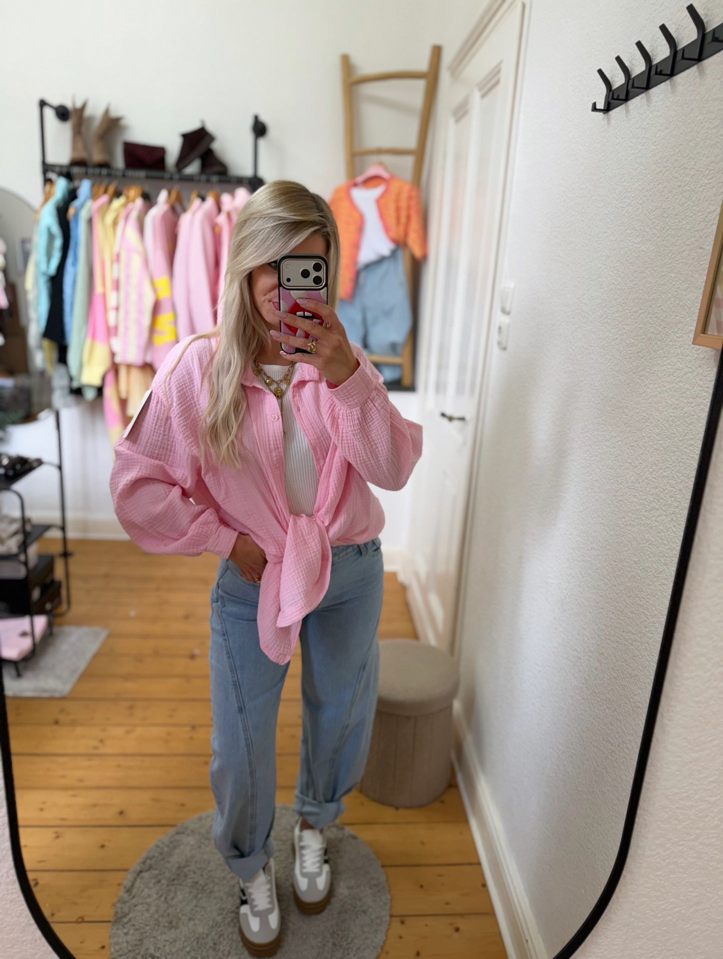 Musselin Bluse „believe“