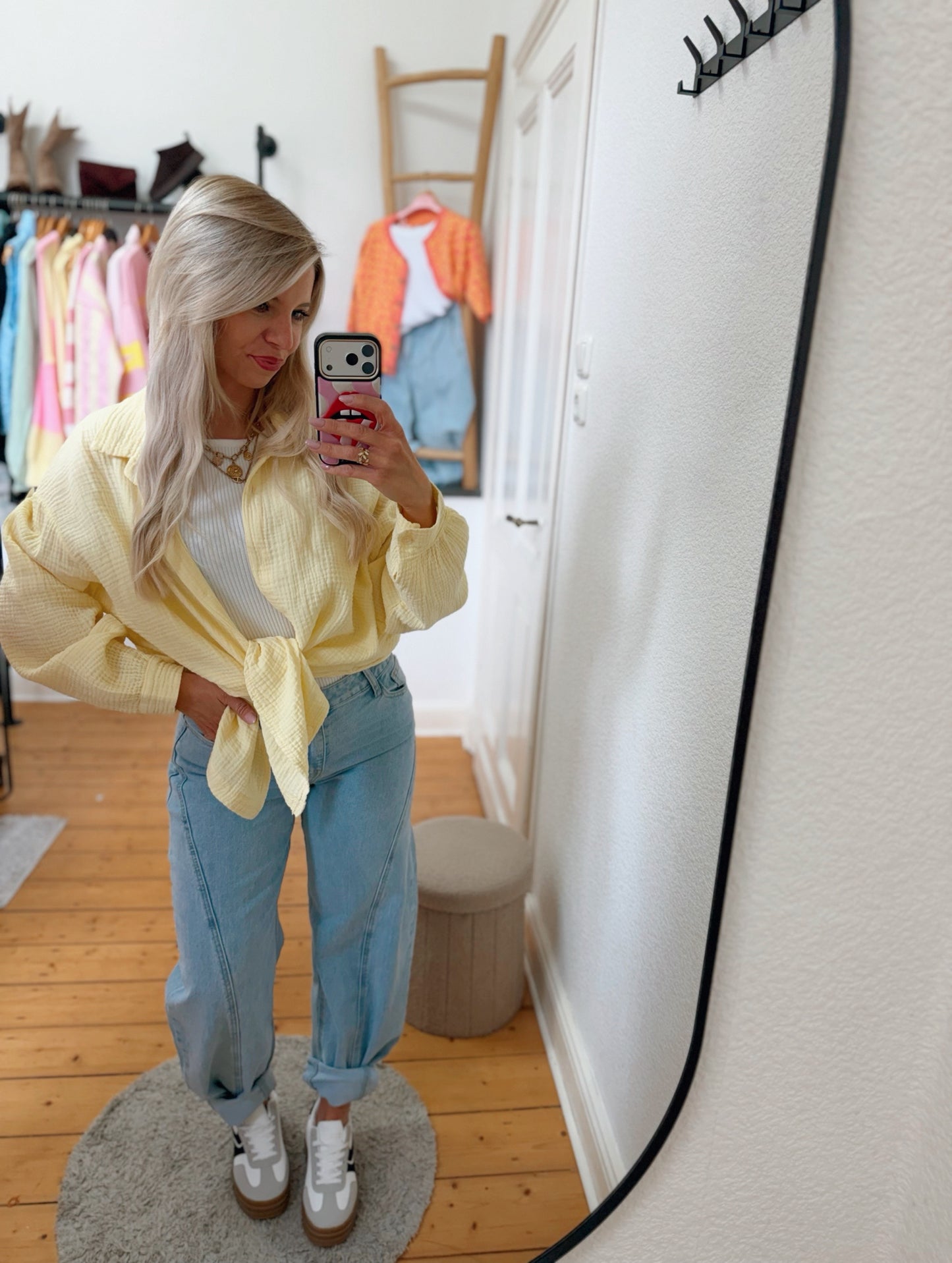 Musselin Bluse „believe“