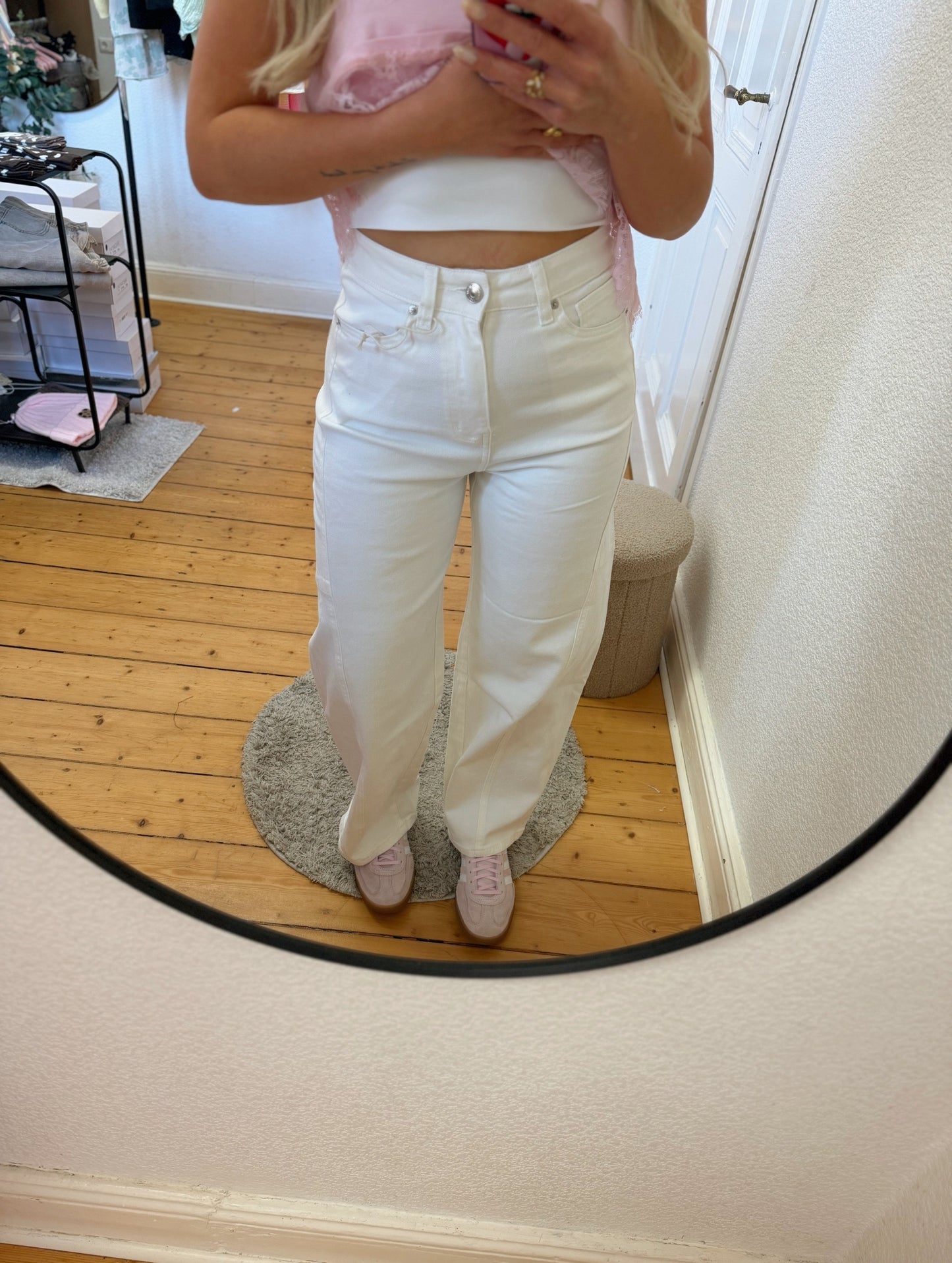 Ballon Jeans in weiß