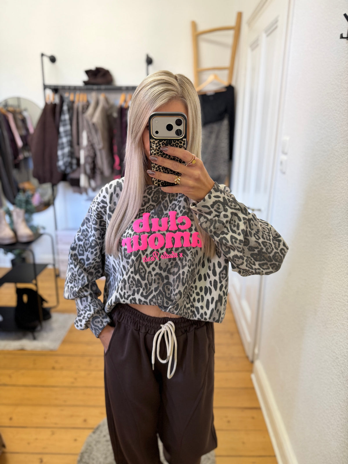Sweater “Club amour“ Leoprint
