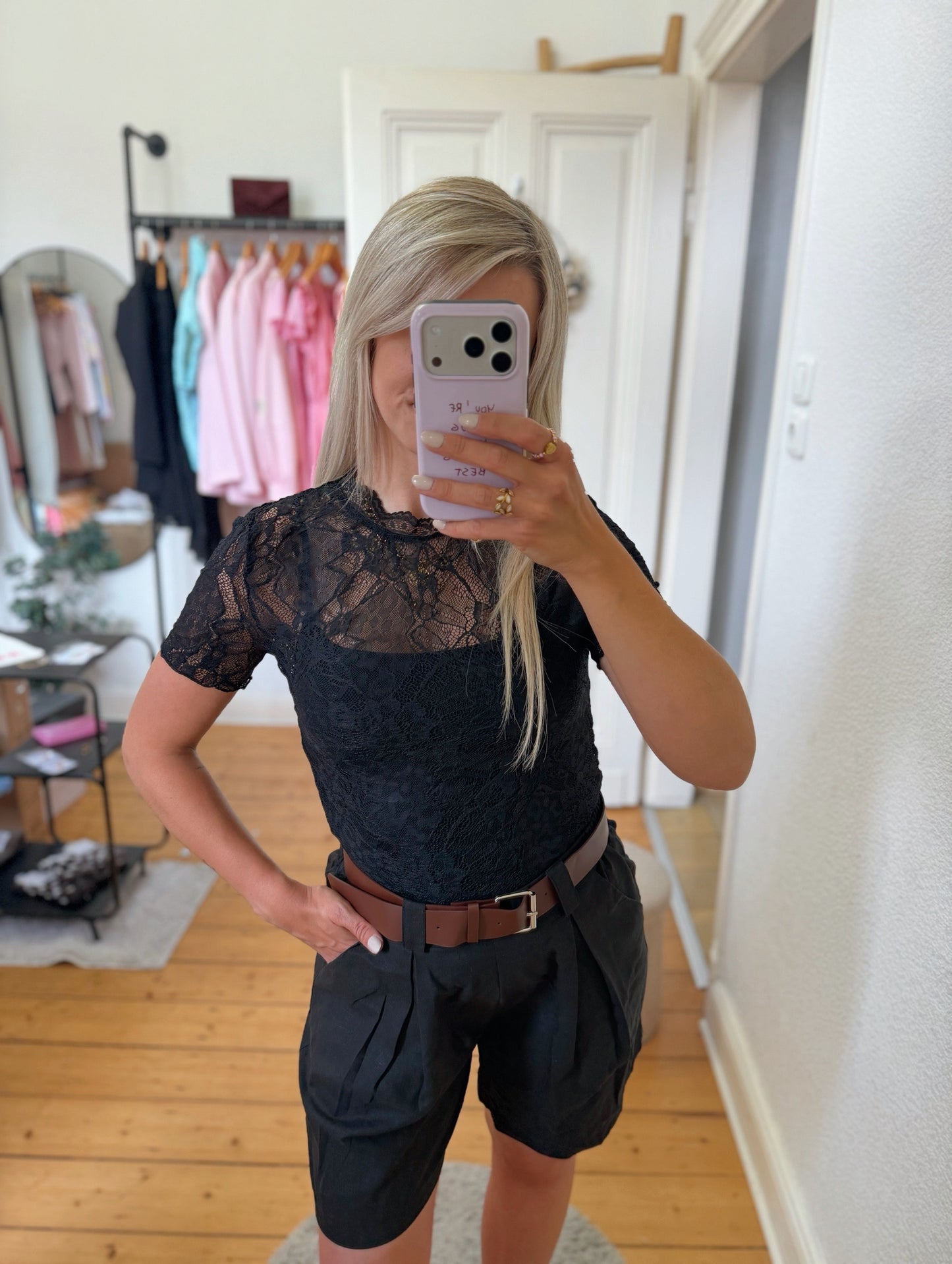 Spitzen T-shirt „perfect“ (Vorbestellung)