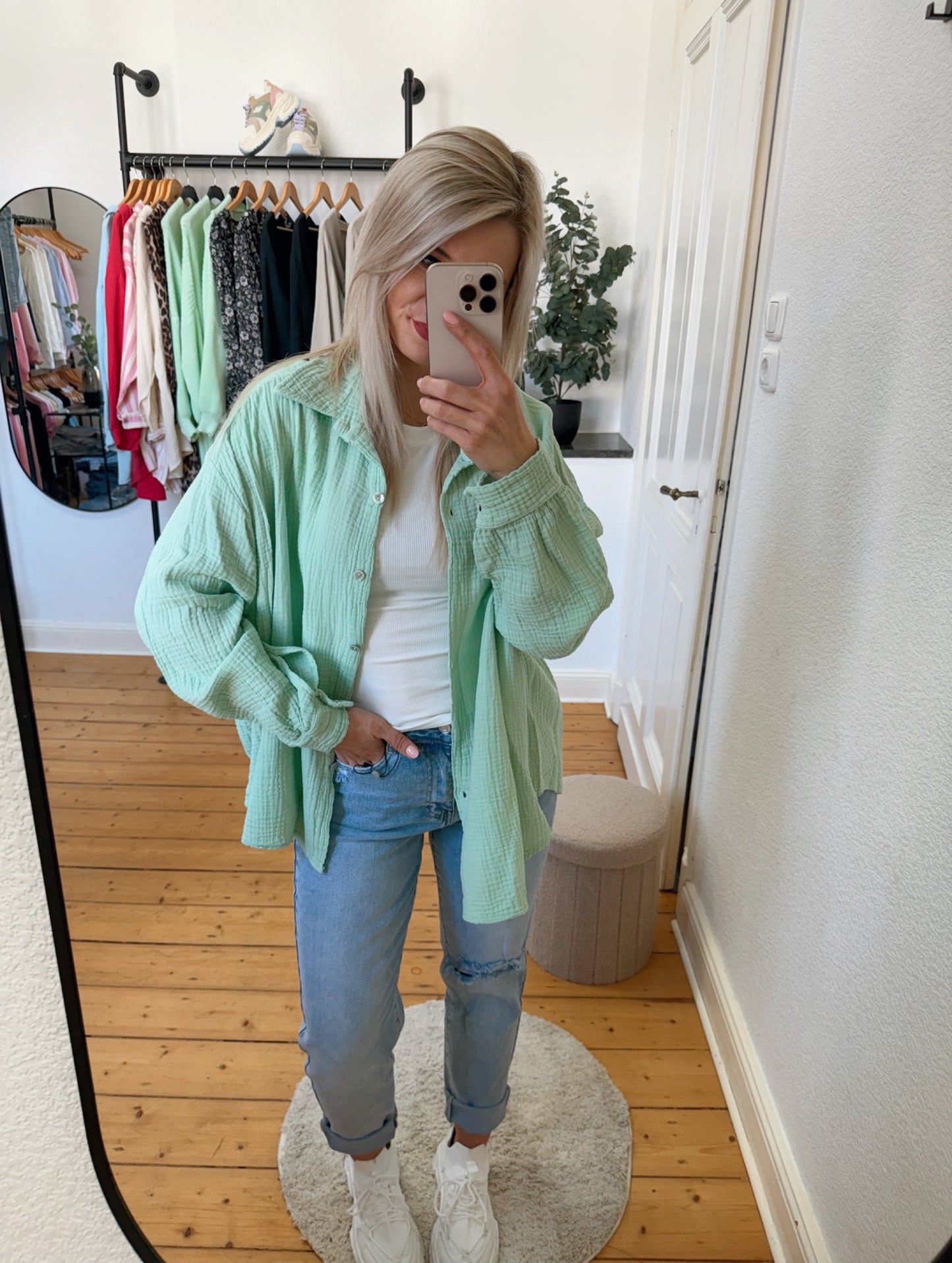 Musselinbluse kurze Variante