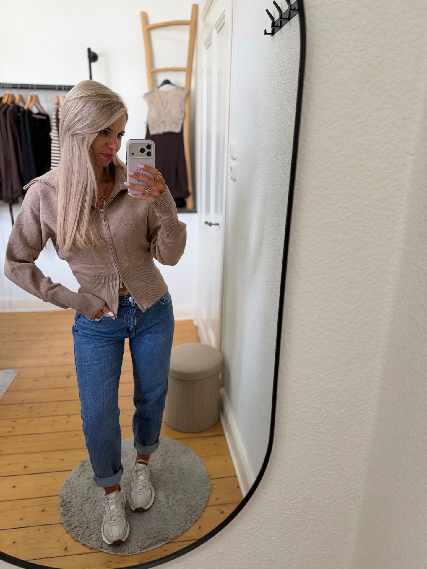 Cardigan mit zip
