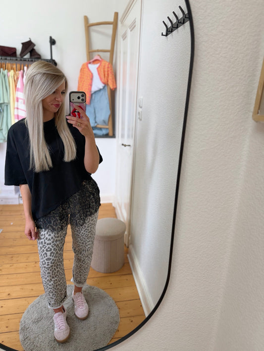 Oversize shirt mit spitze