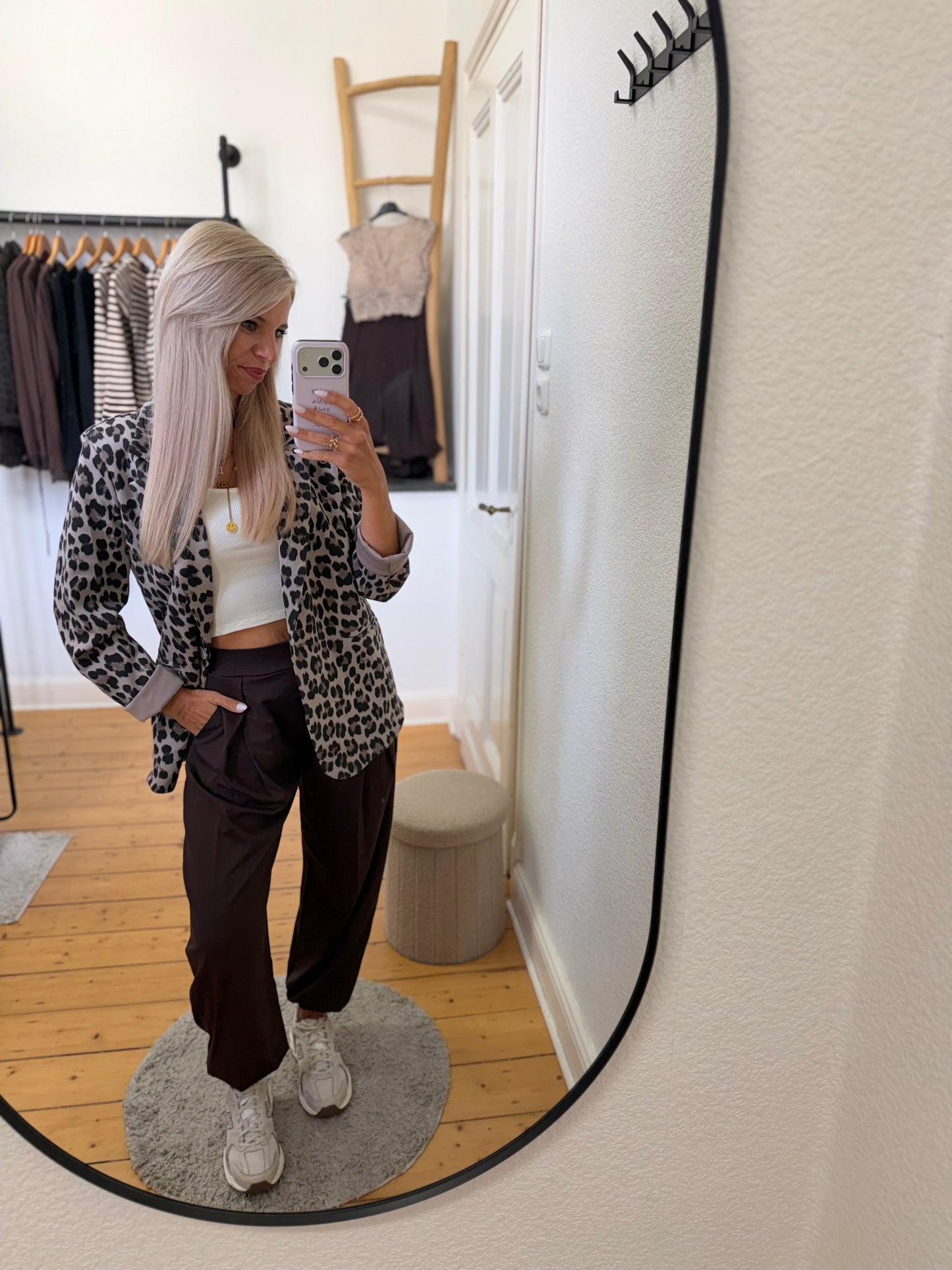 Leoprint Jersey Blazer