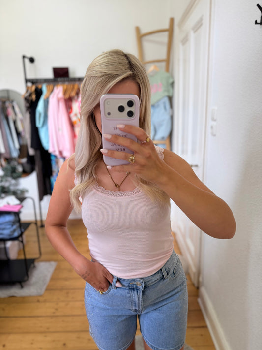 Top mit spitze