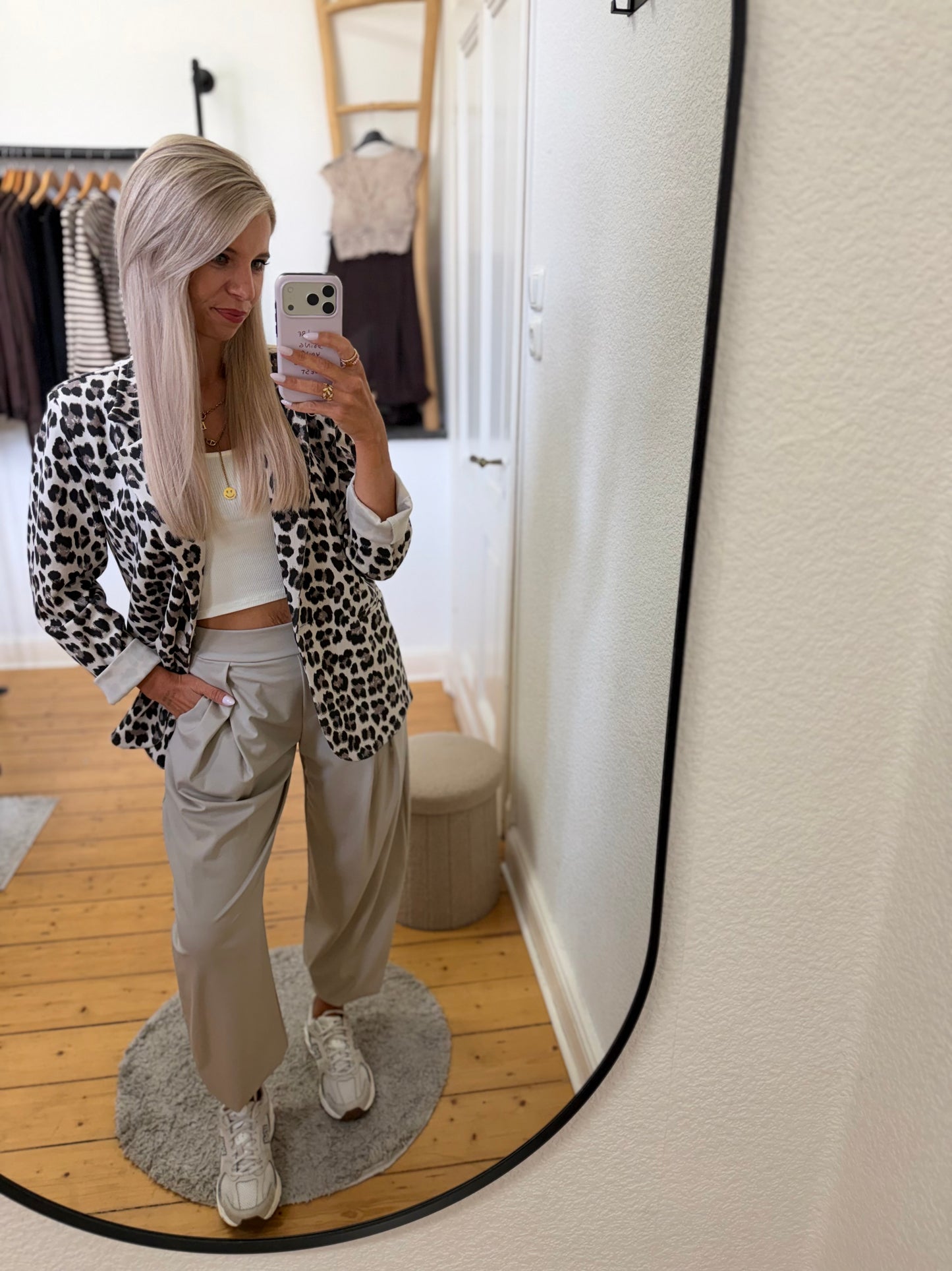 Leoprint Jersey Blazer