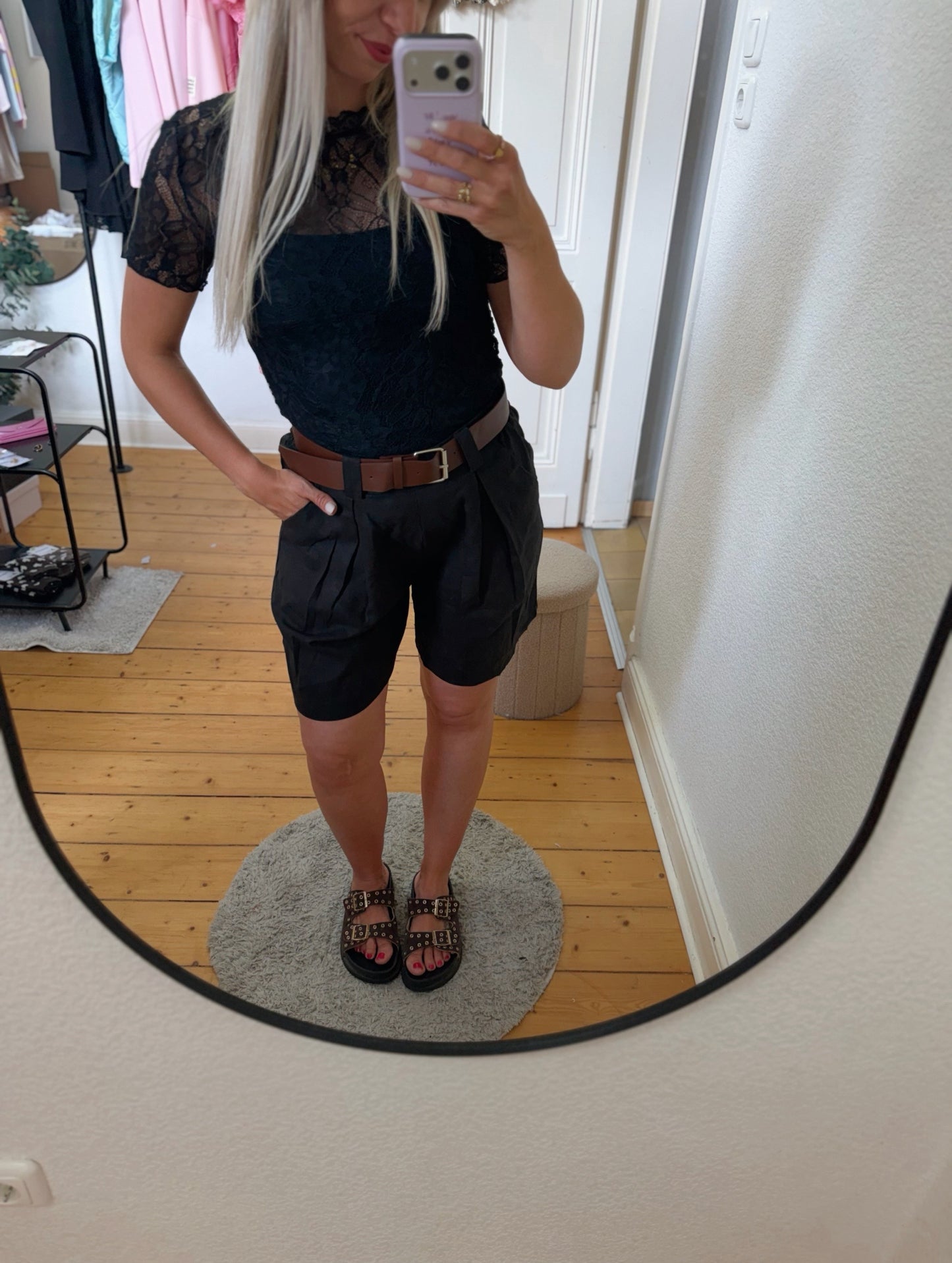 Bermuda shorts aus Leinen