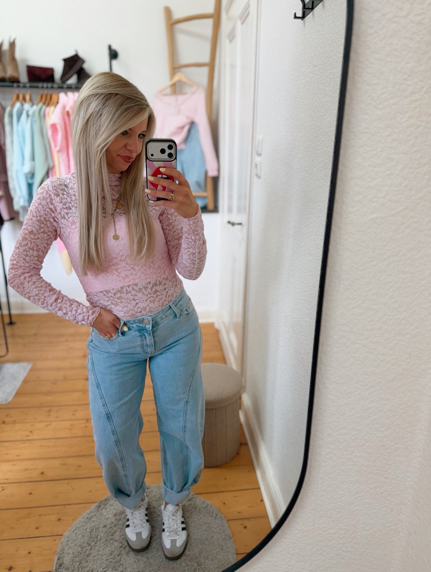 Barrel Jeans in blau