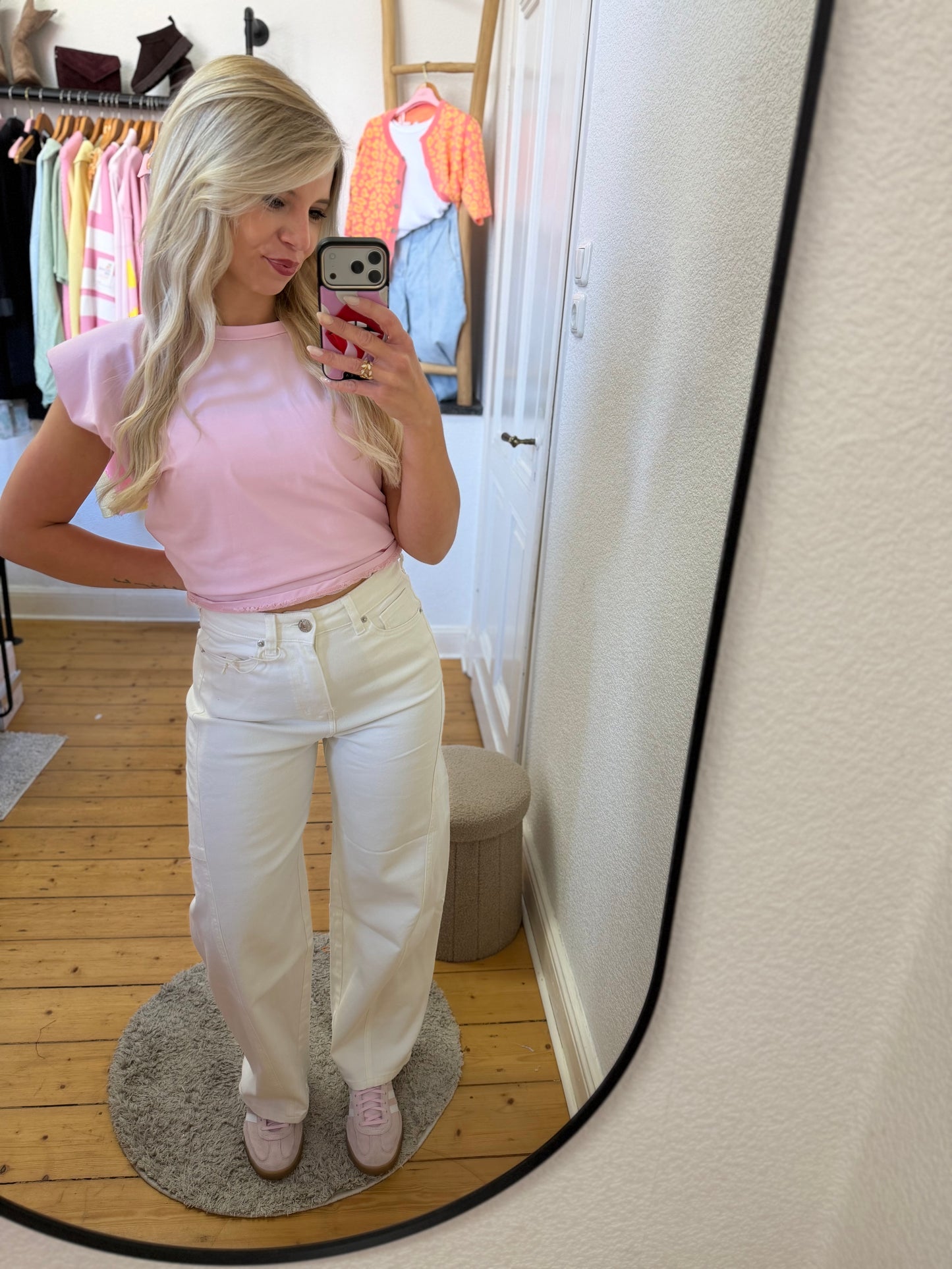 Ballon Jeans in weiß