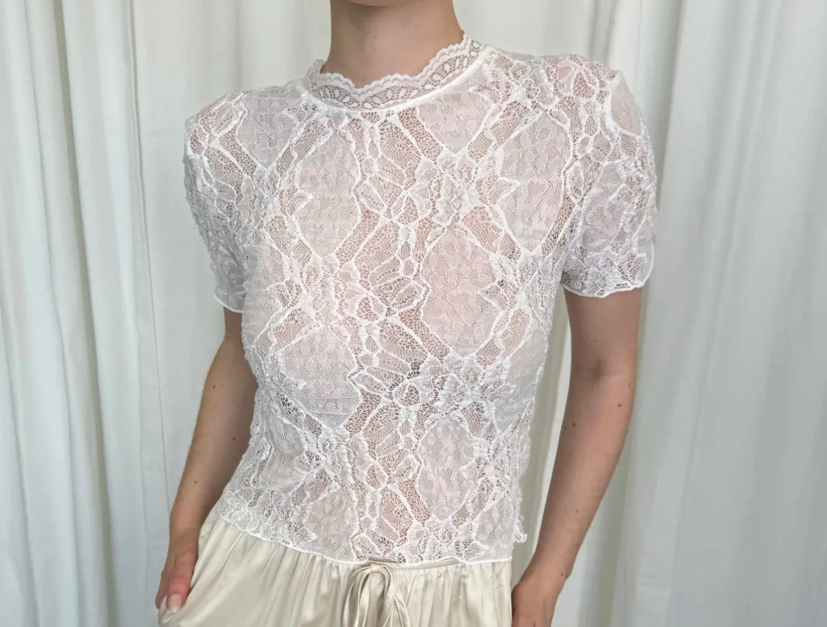 Spitzen T-shirt „perfect“ (Vorbestellung)